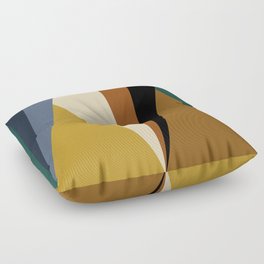 Geometric Triangles V Bold Vintage Floor Pillow