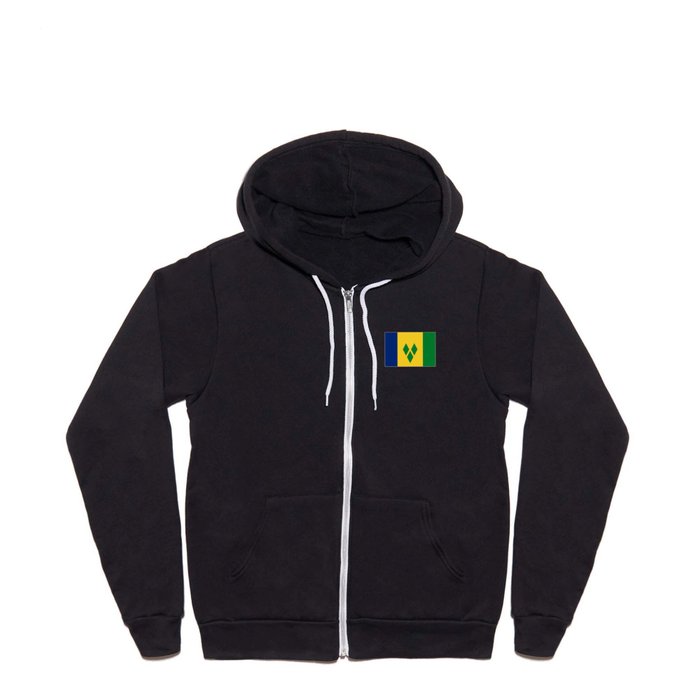 Flag of Saint Vincent and the Grenadines Full Zip Hoodie