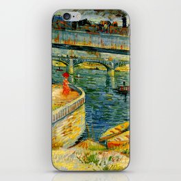 Vincent Van Gogh Bridges across the Seine at Asnieres iPhone Skin
