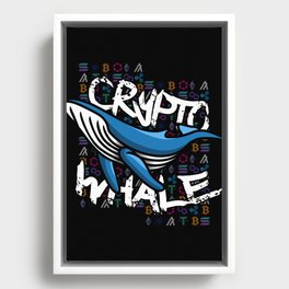 Crypto Whale In Crypto We Trust Framed Canvas