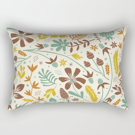 Autumn Blooms Rectangular Pillow