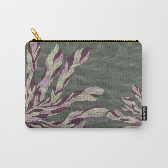 Flower Power Rose/Green Carry-All Pouch