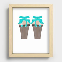 Lingeramas - Sexy Teal Lingerie Legging Pajamas Recessed Framed Print