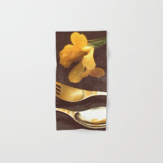 Flowers on Slate, variation 3 Hand & Bath Towel