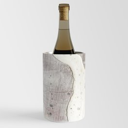 Feels: a neutral, textured, abstract piece in whites by Alyssa Hamilton Art Wine Chiller