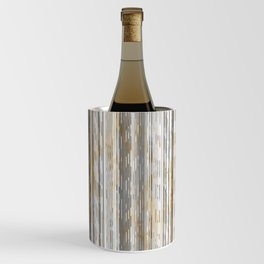 Gray and Beige Earthy Stripe Wine Chiller
