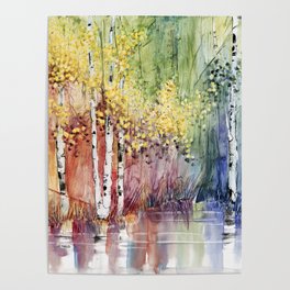 4 Season watercolor collection - summer Poster