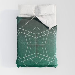 Geometric - Teal Comforter