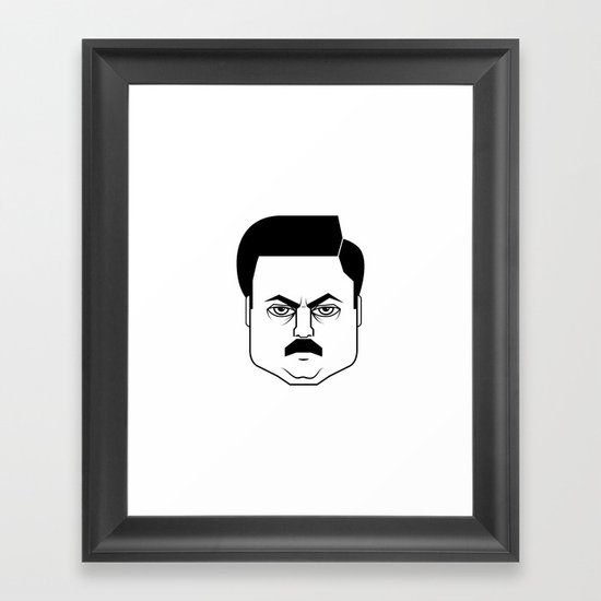 Ron Swanson Framed Art Print