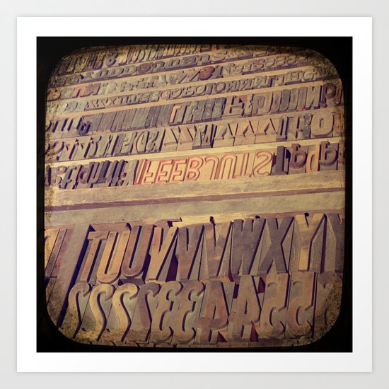 Letterpress ttv photo Art Print