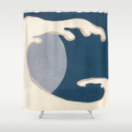 High Wave by Kamisaka Sekka, 1909 Shower Curtain