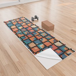 Colorful squares Yoga Towel