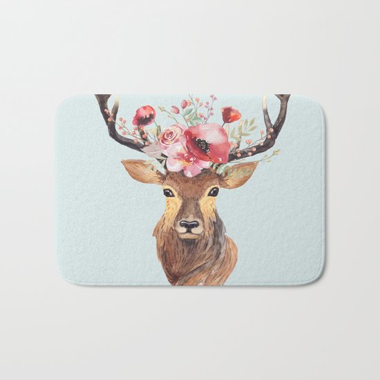 Bohemian Deer 2 Bath Mat