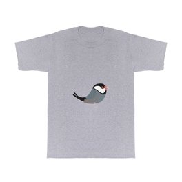 Java sparrow T Shirt | Beak, Javasparrow, Aviary, Pet, Wild, Graphicdesign, Crow, Illustration, White, Blackbird 