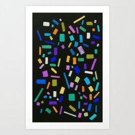 Squares and Rectangles (Neon Edition) Art Print