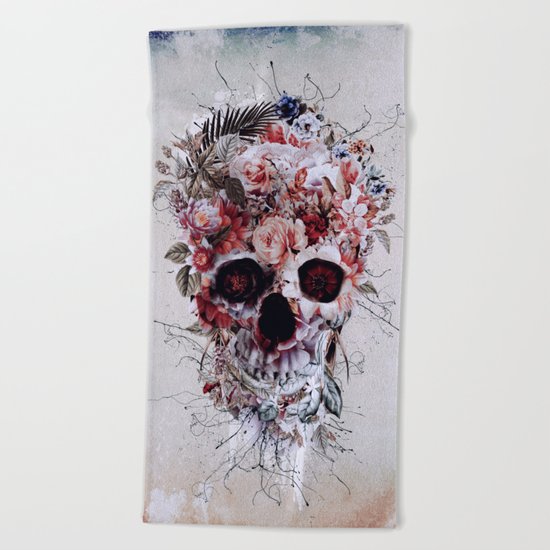 Floral Skull RPE Beach Towel