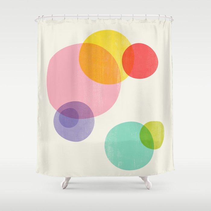 Rainbow Bubbles Shower Curtain By Trevormay Society6