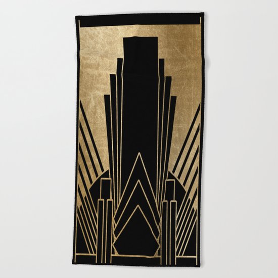 Art deco design Beach Towel