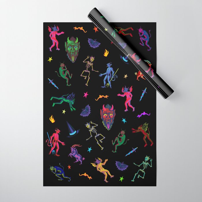 Neon Demons Wrapping Paper