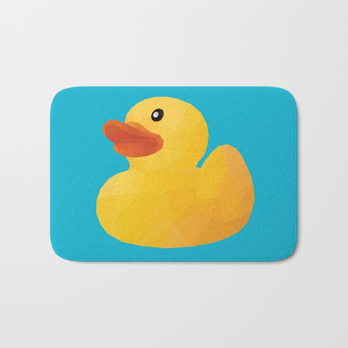 Rubber Duck polygon art Bath Mat