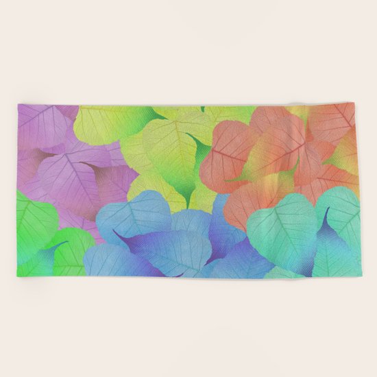 Leaf Pattern Beach Towel