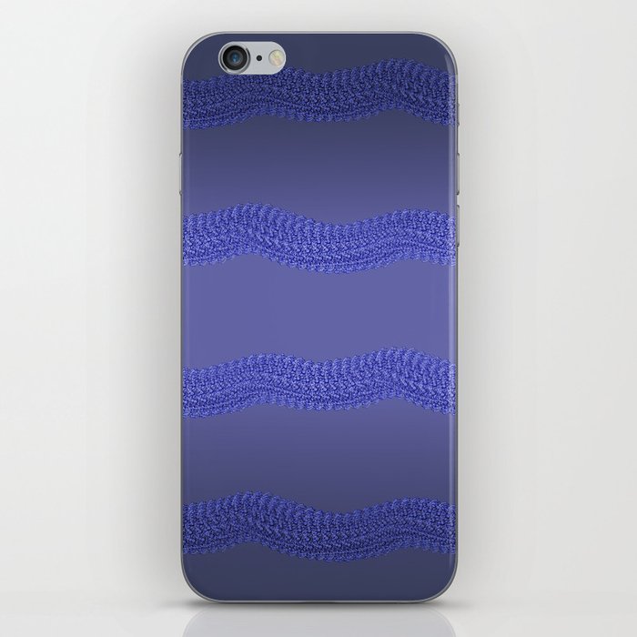 Ribbons with delicate textures - Blues and lilac iPhone Skin