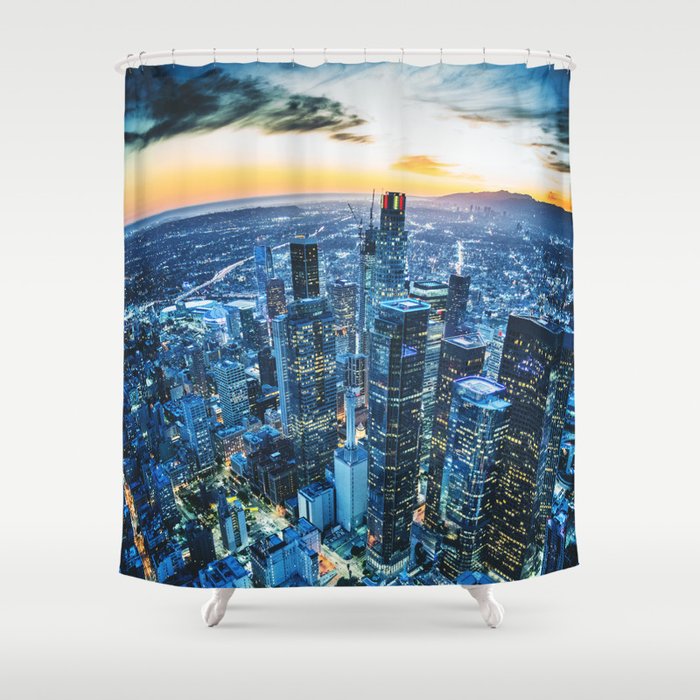 los angeles downtown Shower Curtain