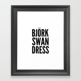 BJORK SWAN DRESS Framed Art Print
