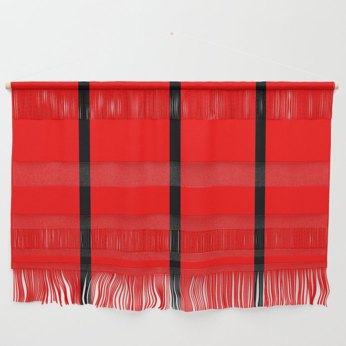 Red and Black Stripes Wall Hanging