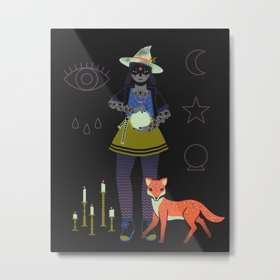 Witch Series: Crystal Ball Metal Print
