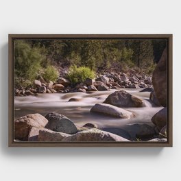 Flowing creek Framed Canvas
