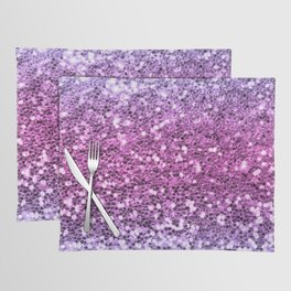 Mermaid Glitters Sparkling Purple Cute Girly Texture Placemat