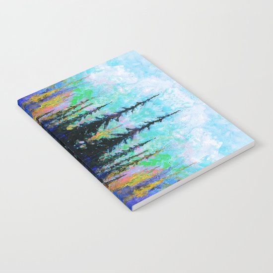 Blue Spruce Island Abstract Art Notebook