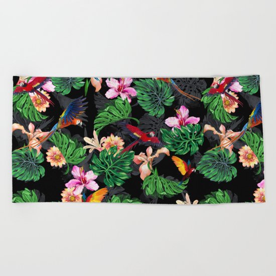 Tropical Pattern Beach Towel