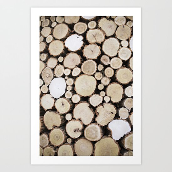 Woodpile Art Print