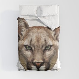 Puma Mountain Lion Cougar Big Cat Art Comforter