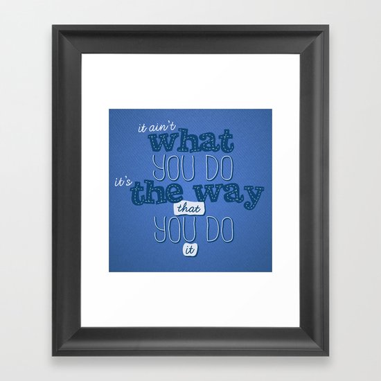 Results Framed Art Print