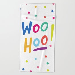 Woo Hoo (polka dot) Beach Towel