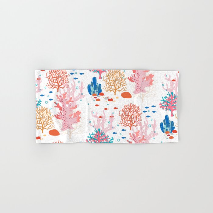 Corals and Fish in a Reef Hand & Bath Towel