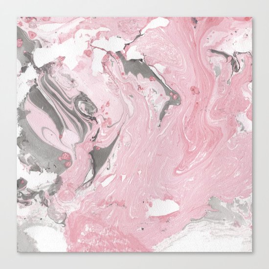 Pink marble Canvas Print