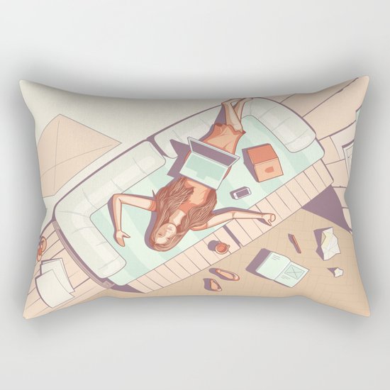 Waiting for inspiration Rectangular Pillow