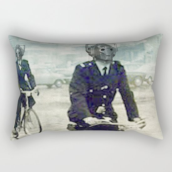 Cybermen on bikes Rectangular Pillow