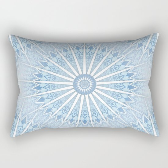 Pale Blue Mandala Rectangular Pillow