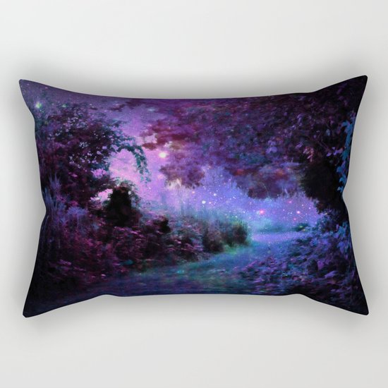 Fantasy Path Purple Rectangular Pillow