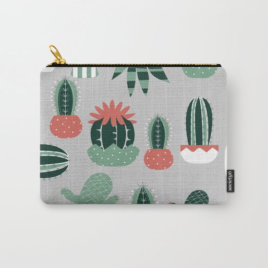 Succulents gray Carry-All Pouch