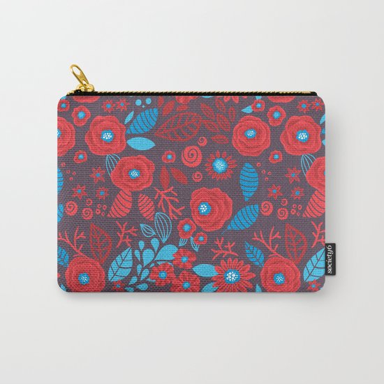 Doodle floral pattern Carry-All Pouch