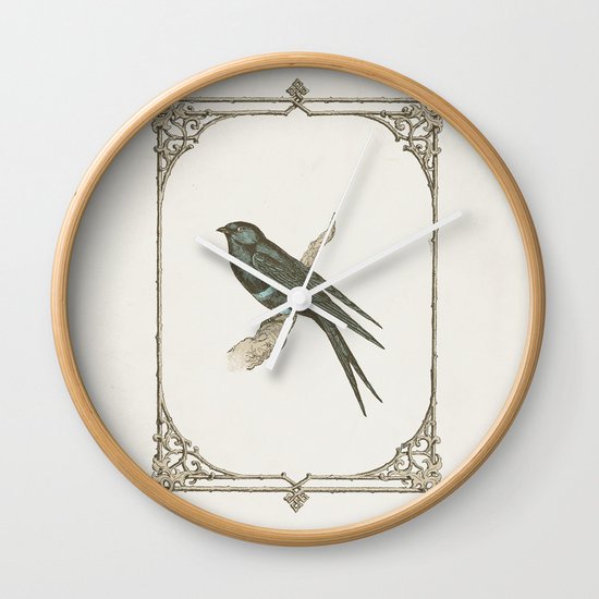 A Victorian Bird Wall Clock