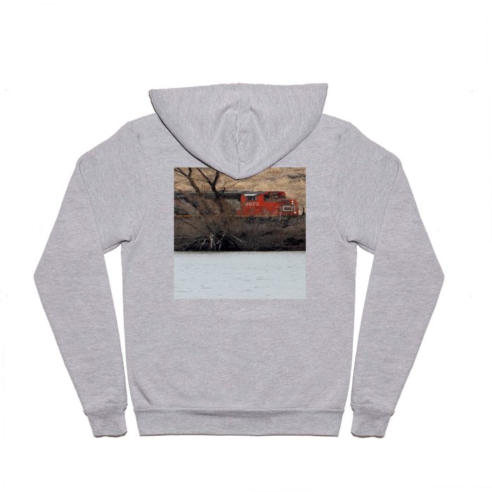 Train by River in late fall Hoody