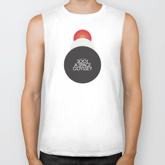 2001 A Space Odyssey - Stanley Kubrick movie Poster, Red Version Biker Tank