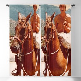 Townes on a Horse Blackout Curtain
